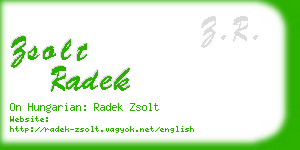 zsolt radek business card